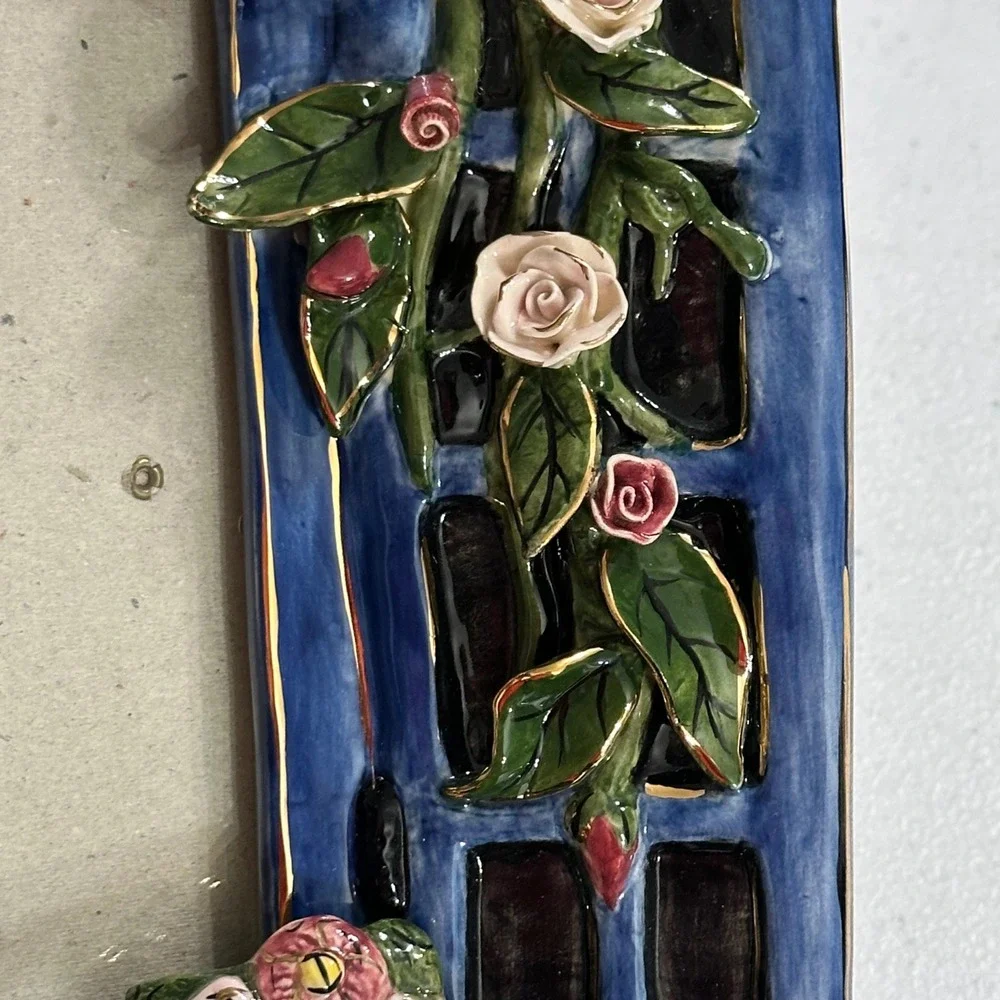 VTG Blue Sky Clayworks Heather Goldminc Balcony Window Photo Frame Musical Works